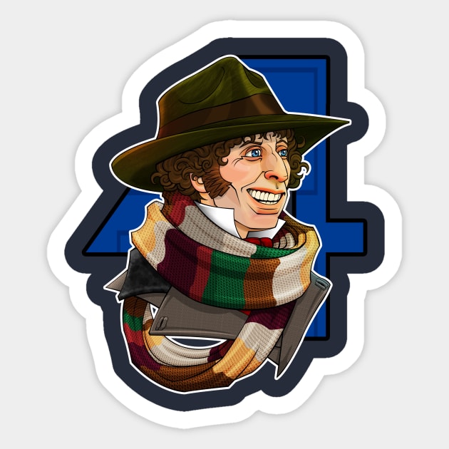 The Fourth Doctor Sticker by RoguePlanets